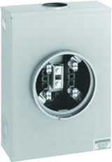 Square D URTRS213B Meter Socket, 1-Phase, 200 A, 600 V, 4-Jaw, Overhead, Underground Cable Entry, NEMA 3R Enclosure