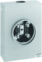 Square D URTRS213B Meter Socket, 1-Phase, 200 A, 600 V, 4-Jaw, Overhead, Underground Cable Entry, NEMA 3R Enclosure