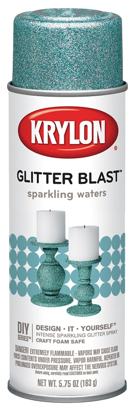 Krylon K03810A00 Craft Spray Paint, Glitter, Sparkling Water, 5.75 oz, Can