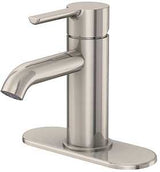 Boston Harbor FS6A0128NP Lavatory Faucet, 1.2 gpm, 1-Handle, 1 or 3-Faucet Hole, Metal/Plastics, Brushed Nickel