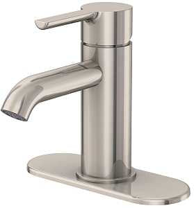 Boston Harbor FS6A0128NP Lavatory Faucet, 1.2 gpm, 1-Handle, 1 or 3-Faucet Hole, Metal/Plastics, Brushed Nickel
