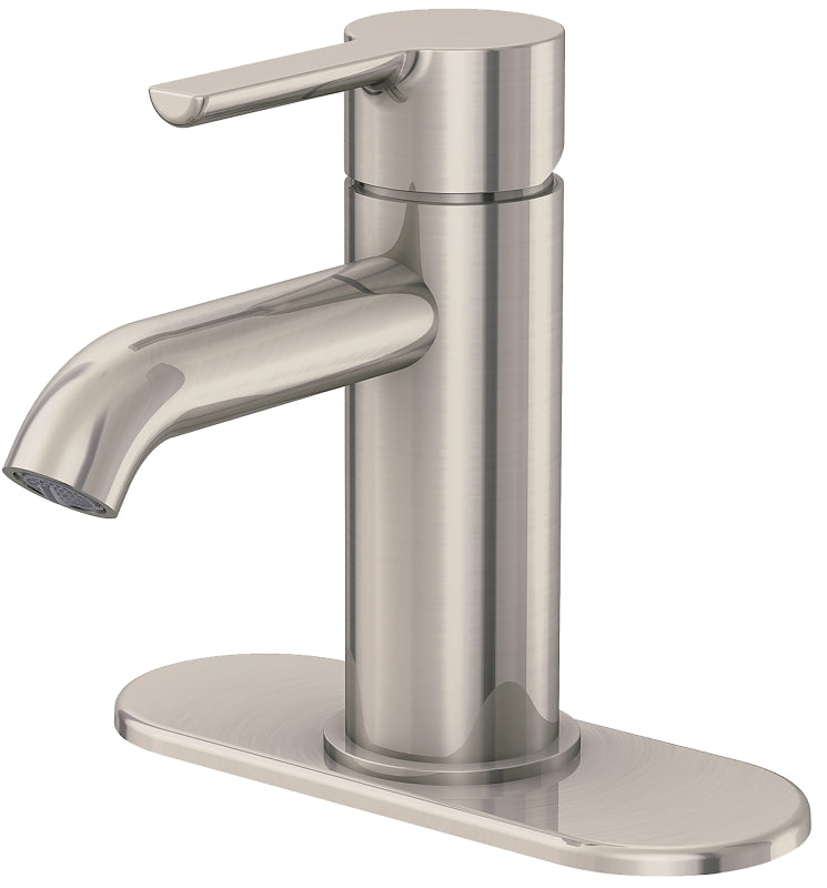 Boston Harbor FS6A0128NP Lavatory Faucet, 1.2 gpm, 1-Handle, 1 or 3-Faucet Hole, Metal/Plastics, Brushed Nickel