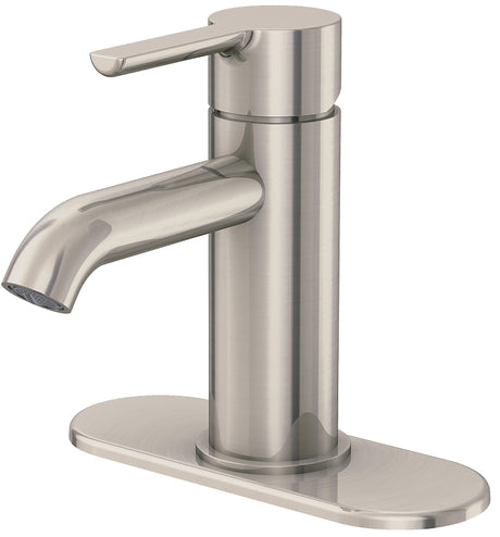Boston Harbor FS6A0128NP Lavatory Faucet, 1.2 gpm, 1-Handle, 1 or 3-Faucet Hole, Metal/Plastics, Brushed Nickel