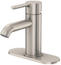 Boston Harbor FS6A0128NP Lavatory Faucet, 1.2 gpm, 1-Handle, 1 or 3-Faucet Hole, Metal/Plastics, Brushed Nickel
