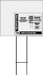 Hy-Ko LBL-7 Lawn Sign, Blank, Plastic, 24 in W x 19 in H Dimensions