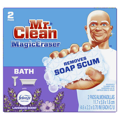 Mr. Clean Magic Eraser Non-Scratch Eraser Sponge For Bath and Tile 4.6 in. L 2 pk, Pack of 16