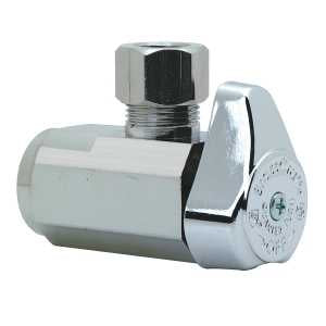 BrassCraft G2R17X CD Stop Valve, 1/2 x 3/8 in Connection, Compression x FIP, 125 psi Pressure, Brass Body, 1.95 in L