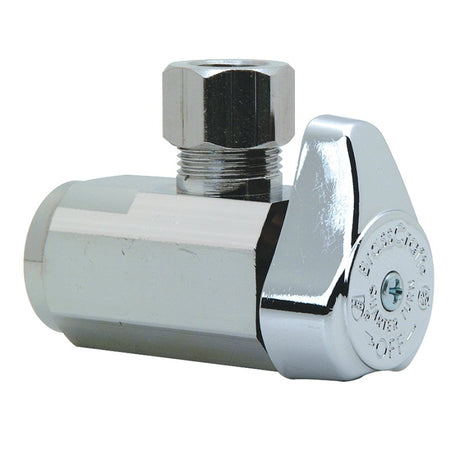 BrassCraft G2R17X CD Stop Valve, 1/2 x 3/8 in Connection, Compression x FIP, 125 psi Pressure, Brass Body, 1.95 in L