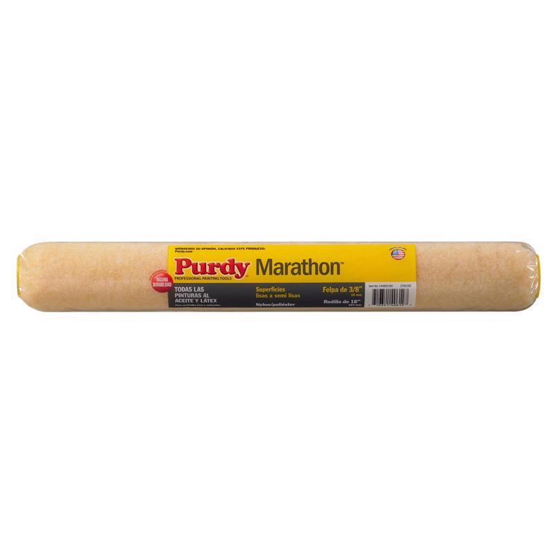 Purdy Marathon Nylon/Polyester 18 in. W X 3/8 in. Paint Roller Cover 1 pk, Pack of 6