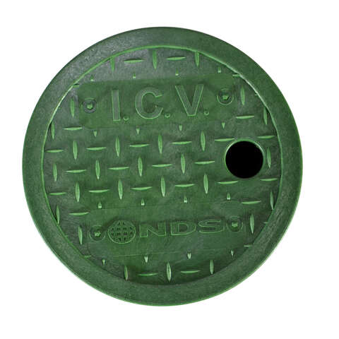 NDS ICV 6 in. W X 1.6 in. H Round Valve Box Cover Green