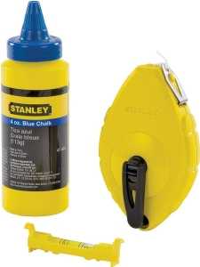 STANLEY 47-442 Chalk Box Set, 100 ft L Line, Blue Line, 3:1 Gear Ratio