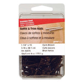 HILLMAN 1-1/4 in. Soffit and Trim Stainless Steel Nail Flat Head, Pack of 5