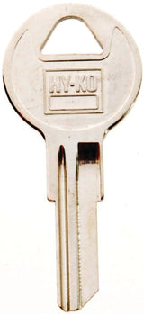 Hy-Ko 11010IN8 Key Blank, Brass, Nickel, For: ILCO Cabinet, House Locks and Padlocks, IN8 Key Number, Pack of 10