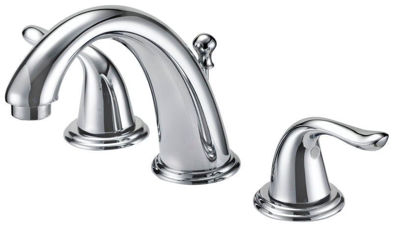 Boston Harbor TQ-FW6B0000CP Lavatory Faucet, 1.2 gpm, 2-Handle, 3-Faucet Hole, Brass/Plastic/Zinc, Lever Handle