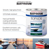 Rust-Oleum Marine Coatings Outdoor Gloss Bright Red Marine Topside Paint 1 qt, Pack of 2