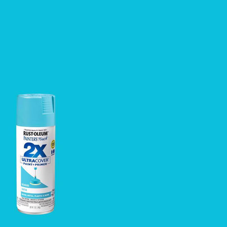 Rust-Oleum Painter's Touch 2X Ultra Cover Satin Seaside Paint+Primer Spray Paint 12 oz