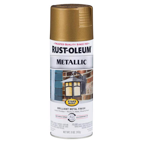 Rust-Oleum Stops Rust Metallic Champagne Bronze Spray Paint 11 oz, Pack of 6