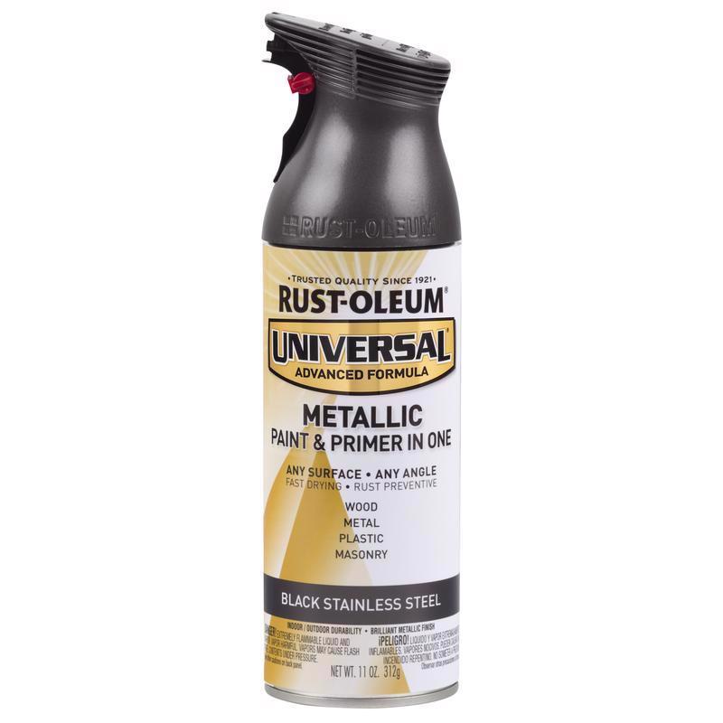 Rust-Oleum Universal Metallic Black Stainless Steel Metallic Spray Paint 11 oz