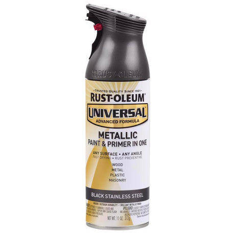 Rust-Oleum Universal Metallic Black Stainless Steel Metallic Spray Paint 11 oz