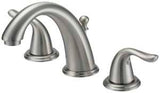 Boston Harbor TQ-FW6B0000NP Lavatory Faucet, 1.2 gpm, 2-Handle, 3-Faucet Hole, Brass/Plastic/Zinc, Lever Handle