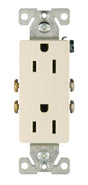 Eaton Wiring Devices 1107LA-BOX Duplex Receptacle, PVC, Light Almond, 2-Pole, 15 A, 125 V, Back, Side Wiring