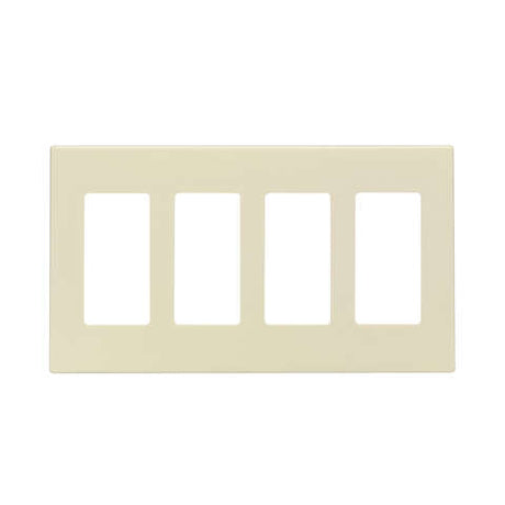 Leviton Almond 4 gang Polycarbonate Decorator Screwless Wall Plate 1 pk