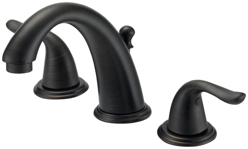 Boston Harbor TQ-FW6B0000RW Lavatory Faucet, 1.2 gpm, 2-Handle, 3-Faucet Hole, Brass/Plastic/Zinc, Lever Handle