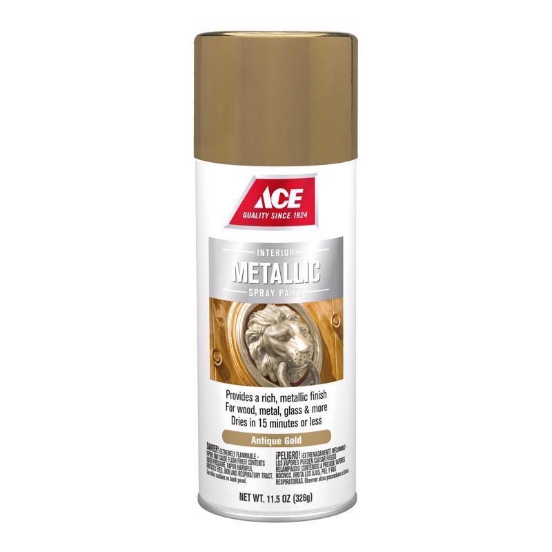 Ace Metallic Antique Gold Spray Paint 11.5 oz, Pack of 6