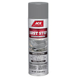 Ace Rust Stop Gloss Medium Gray Protective Enamel Spray Paint 15 oz, Pack of 6
