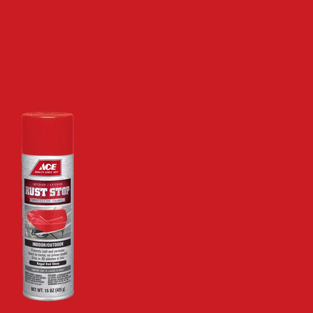 Ace Rust Stop Gloss Regal Red Protective Enamel Spray Paint 15 oz, Pack of 6