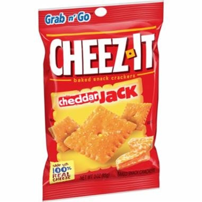 Cheez-It 615328 Snack Cracker, Cheddar Jack, 3 oz, Pack of 6