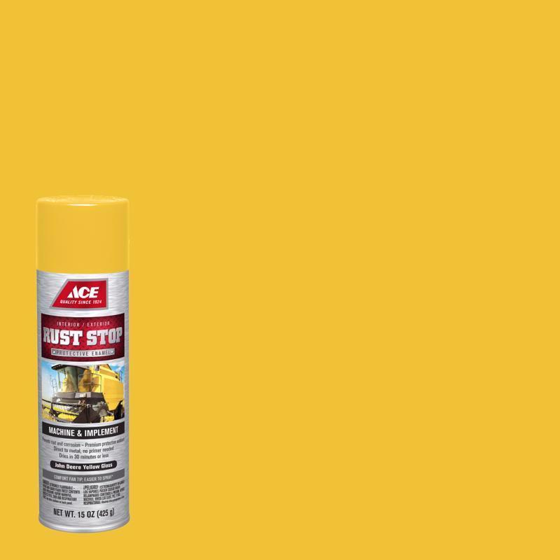 Ace Rust Stop Satin White Protective Enamel Spray Paint 15 oz, Pack of 6