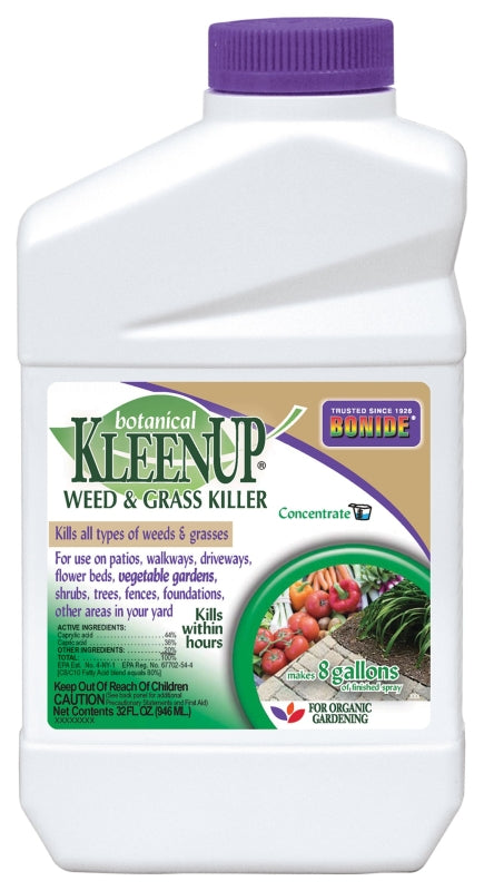 Bonide Botanical KleenUp 7504 Concentrated Weed and Grass Killer, 1 qt