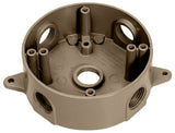 Teddico/Bwf 3505AB-1 Outlet Box, 117.3 cu-in, 5-1/2 in, 5-Knockout, Metal, Bronze, Powder-Coated