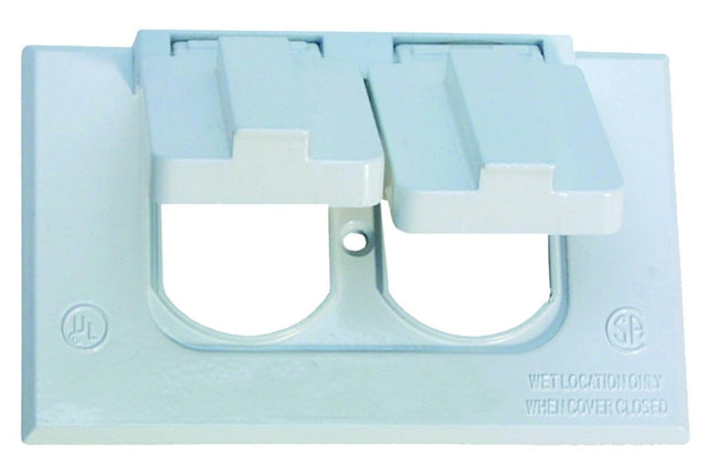 BWF 4181W-1 Cover, 4-1/2 in L, 2-3/4 in W, Metal, White, Powder-Coated