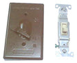BWF 613AB-1 Switch Cover, Toggle, 4-9/16 in L, 2-13/16 in W, 1-Gang, Metal, Bronze, Powder-Coated, 6/CD
