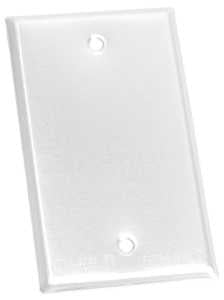 BWF 711W-1 Cover, 4-9/16 in L, 2-13/16 in W, Steel, White, Powder-Coated