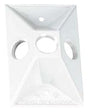 BWF 813W-1 Cover, Lampholder, 4-1/2 in L, 2-7/8 in W, Rectangular, White, Metal