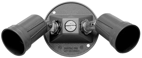 Teddico/Bwf 93102-1 Lamp Holder, Metal Housing Material, Gray, Knuckle Mounting