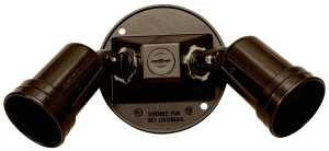 Teddico/Bwf 93102AB-1 Lamp Holder, 120 VAC, 75 W, Metal Housing Material, Bronze