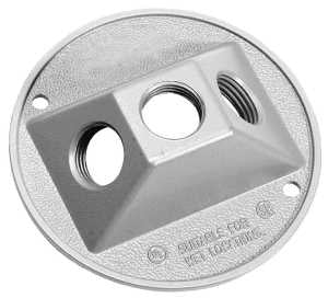 BWF 933W-1 Cover, Lampholder, 4-1/2 in Dia, Round, Metal, White, 6/CD