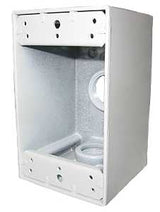 Teddico/Bwf B-5WV Outlet Box, 18.3 cu-in, 3-1/2 in, 1-Gang, 3-Knockout, Metal, White, Powder-Coated