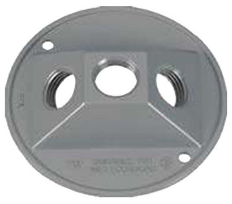 BWF CR-3V Cover, Lampholder, 4-1/2 in Dia, Round, Metal, Gray, 24/PK, Powder-Coated