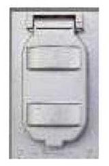 BWF FCL-62V Cover, 4-9/16 in L, 2-13/16 in W, Rectangular, Metal, Gray, Powder-Coated