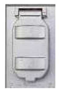 BWF FCL-62V Cover, 4-9/16 in L, 2-13/16 in W, Rectangular, Metal, Gray, Powder-Coated