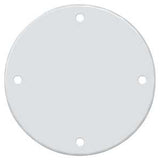 BWF RBCWV Cover, 4 in Dia, Round, Aluminum, White, Powder-Coated