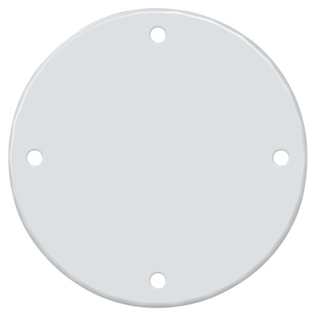 BWF RBCWV Cover, 4 in Dia, Round, Aluminum, White, Powder-Coated