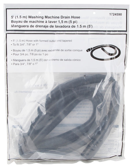 ProSource PMB-449 Washing Machine Discharge Hose, 3/4 in ID, 5 ft L
