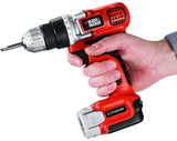 Black+Decker BDCDD12C Drill/Driver, Battery Included, 12 V, 3/8 in Chuck, Keyless Chuck