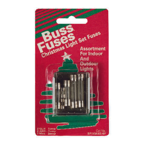 Bussmann 3 & 7 amps Christmas Fuse 6 pk